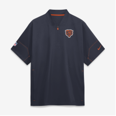Куртка Chicago Bears Nike Navy Sideline Short Sleeve Quarter-Zip Coaches