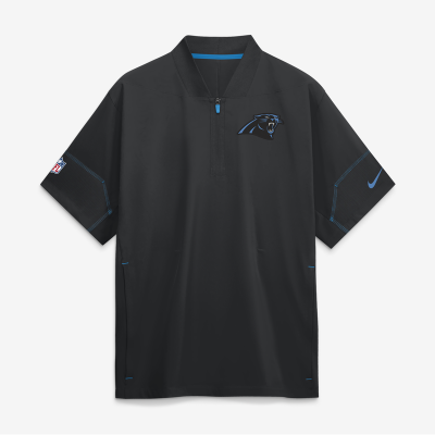 Куртка Carolina Panthers Nike Black Sideline Short Sleeve Quarter-Zip Coaches