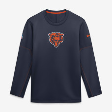 Свитшот Chicago Bears Nike Navy Sideline Coaches Team Present Midweight Therma-FIT Свитшот Chicago Bears Nike Navy Sideline Coaches Team Present Midweight Therma-FIT