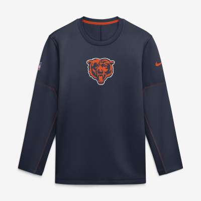 Свитшот Chicago Bears Nike Navy Sideline Coaches Team Present Midweight Therma-FIT