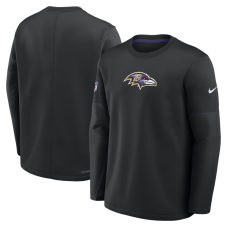 Свитшот Baltimore Ravens Nike Black Sideline Coaches Team Present Midweight Therma-FIT Свитшот Baltimore Ravens Nike Black Sideline Coaches Team Present Midweight Therma-FIT