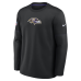 Свитшот Baltimore Ravens Nike Black Sideline Coaches Team Present Midweight Therma-FIT