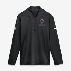 Baltimore Ravens Nike Black Sideline Logo Glory Midweight Dri-FIT Half-Zip Pullover Baltimore Ravens Nike Black Sideline Logo Glory Midweight Dri-FIT Half-Zip Pullover