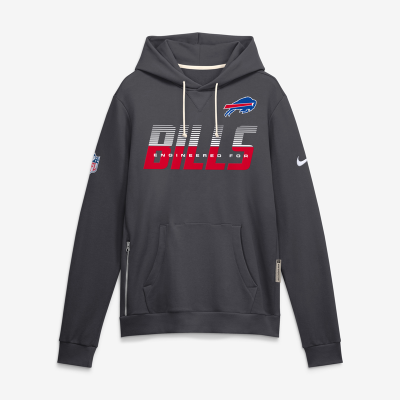 Толстовка Buffalo Bills Nike Charcoal Sideline Standard Issue Top Prospect Dri-FIT