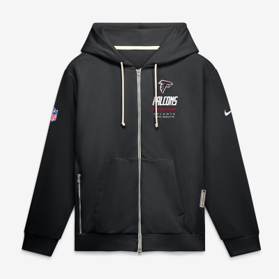 Толстовка Atlanta Falcons Nike Black Sideline Standard Issue Quarterback Scramble Dri-FIT Full-Zip