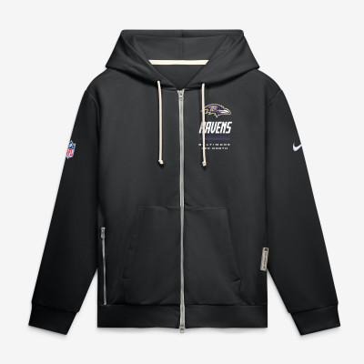 Толстовка Baltimore Ravens Nike Black Sideline Standard Issue Quarterback Scramble Dri-FIT Full-Zip