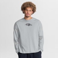 Футболка с длинным рукавом Baltimore Ravens Fanatics Gray Oversized Type Play