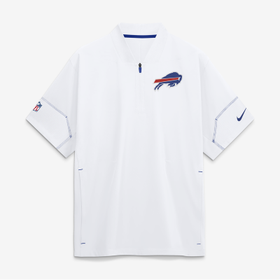 Куртка Buffalo Bills Nike White Sideline Short Sleeve Quarter-Zip Coaches