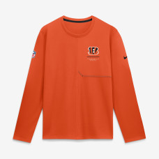 Cincinnati Bengals Nike Orange Sideline Coaches UV Dri-FIT Long Sleeve Shirt Cincinnati Bengals Nike Orange Sideline Coaches UV Dri-FIT Long Sleeve Shirt