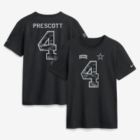 Футболка Dak Prescott Dallas Cowboys Nike 2026 Salute to Service Name & Number - Black