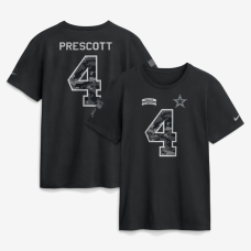 Футболка Dak Prescott Dallas Cowboys Nike 2026 Salute to Service Name & Number - Black