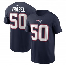 New England Patriots Mike Vrabel Nike Navy Retired Player Name & Number T-Shirt