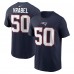 New England Patriots Mike Vrabel Nike Navy Retired Player Name & Number T-Shirt