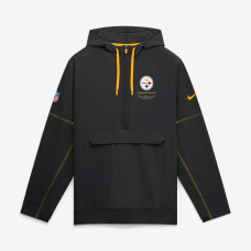Куртка Pittsburgh Steelers Nike Black Sideline Logo Glory Anorak Half-Zip Hooded