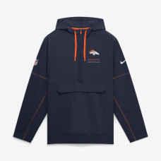 Куртка Denver Broncos Nike Navy Sideline Logo Glory Anorak Half-Zip Hooded