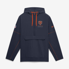 Куртка Chicago Bears Nike Navy Sideline Logo Glory Anorak Half-Zip Hooded