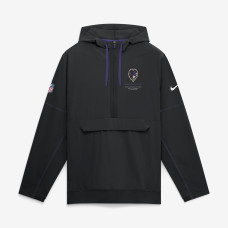 Куртка Baltimore Ravens Nike Black Sideline Logo Glory Anorak Half-Zip Hooded