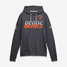 Толстовка Chicago Bears Nike Charcoal Sideline Standard Issue Top Prospect Dri-FIT