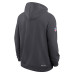 Толстовка Chicago Bears Nike Charcoal Sideline Standard Issue Top Prospect Dri-FIT