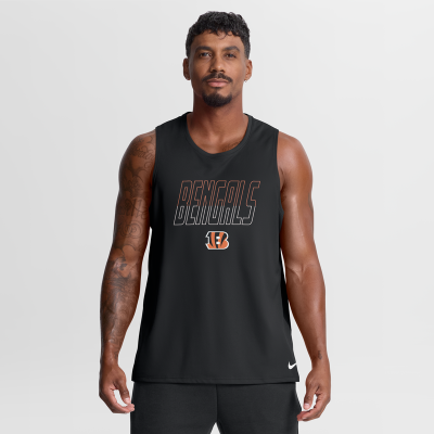 Cincinnati Bengals Nike Black Kickoff Miler Dri-FIT Tank​ Top