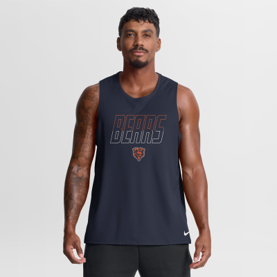 Chicago Bears Nike Navy Kickoff Miler Dri-FIT Tank​ Top