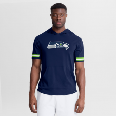 Seattle Seahawks Fanatics College Navy Optimal Play Short Sleeve Hooded T-Shirt