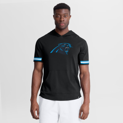 Футболка Carolina Panthers Fanatics Black Optimal Play Short Sleeve Hooded
