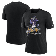 Футболка Baltimore Ravens Derrick Henry Nike Heather Black Graphic Футболка Baltimore Ravens Derrick Henry Nike Heather Black Graphic