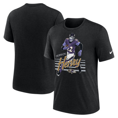 Футболка Baltimore Ravens Derrick Henry Nike Heather Black Graphic