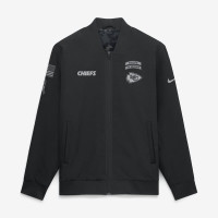Куртка Kansas City Chiefs Nike 2026 Salute to Service Sideline Full-Zip Bomber - Black