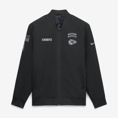 Куртка Kansas City Chiefs Nike 2026 Salute to Service Sideline Full-Zip Bomber - Black