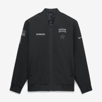 Куртка Dallas Cowboys Nike 2026 Salute to Service Sideline Full-Zip Bomber - Black
