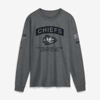 Футболка с длинным рукавом Kansas City Chiefs Nike 2026 Salute to Service - Gray