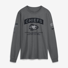 Футболка с длинным рукавом Kansas City Chiefs Nike 2026 Salute to Service - Gray Футболка с длинным рукавом Kansas City Chiefs Nike 2026 Salute to Service - Gray