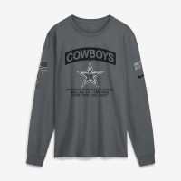 Футболка с длинным рукавом Dallas Cowboys Nike 2026 Salute to Service - Gray