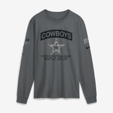 Футболка с длинным рукавом Dallas Cowboys Nike 2026 Salute to Service - Gray Футболка с длинным рукавом Dallas Cowboys Nike 2026 Salute to Service - Gray