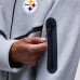 Pittsburgh Steelers Nike Heather Gray Tech Fleece Full-Zip Windrunner Hoodie