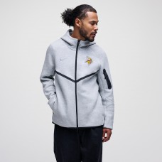 Minnesota Vikings Nike Heather Gray Tech Fleece Full-Zip Windrunner Hoodie
