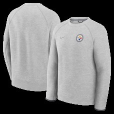 Кофта Pittsburgh Steelers Nike Heather Gray Tech Fleece Raglan