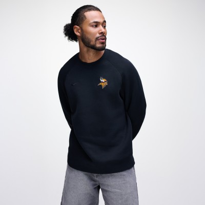 Minnesota Vikings Nike Black Tech Fleece Raglan Sweatshirt