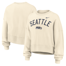 Женская толстовка Seattle Seahawks Nike Natural Oversized High Hip Legacy Arch Phoenix Fleece Женская толстовка Seattle Seahawks Nike Natural Oversized High Hip Legacy Arch Phoenix Fleece