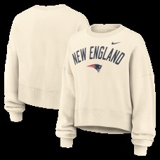 Женская New England Patriots Nike Natural Oversized Legacy Arch Phoenix Fleece Sweatshirt Женская New England Patriots Nike Natural Oversized Legacy Arch Phoenix Fleece Sweatshirt
