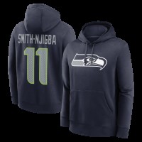 Seattle Seahawks Jaxon Smith-Njigba Nike Navy Name & Number Fleece Hoodie