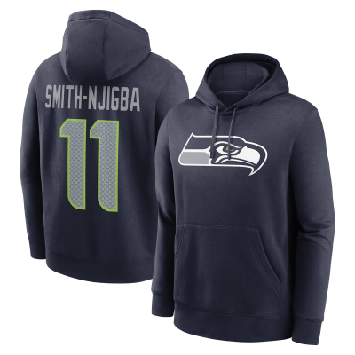 Seattle Seahawks Jaxon Smith-Njigba Nike Navy Name & Number Fleece Hoodie