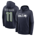 Seattle Seahawks Jaxon Smith-Njigba Nike Navy Name & Number Fleece Hoodie