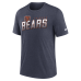 Футболка Chicago Bears Nike Heather Navy Believe The Game Tri-Blend