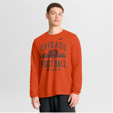 Футболка с длинным рукавом Chicago Bears Nike Orange Always Prepared Essential Cotton