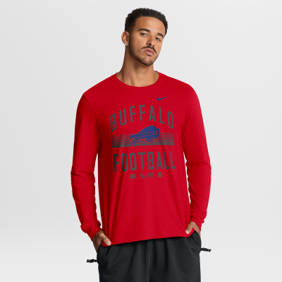 Футболка с длинным рукавом Buffalo Bills Nike Red Always Prepared Essential Cotton