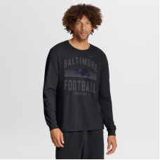 Футболка с длинным рукавом Baltimore Ravens Nike Black Always Prepared Essential Cotton Футболка с длинным рукавом Baltimore Ravens Nike Black Always Prepared Essential Cotton