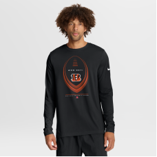 Футболка с длинным рукавом Cincinnati Bengals Nike Black Legend Icon Dri-FIT Футболка с длинным рукавом Cincinnati Bengals Nike Black Legend Icon Dri-FIT